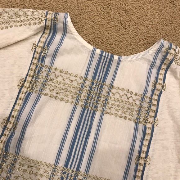 J.CREW | gold embroidered t-shirt - Picture 3 of 4